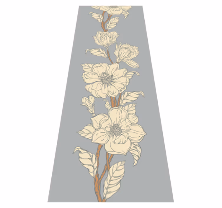 Covor vinil cu aspect de natura stil nostalgia magnolia - TenStickers