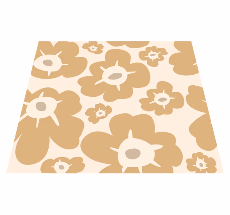 Covor vinil cu aspect de natura maci bej - TenStickers