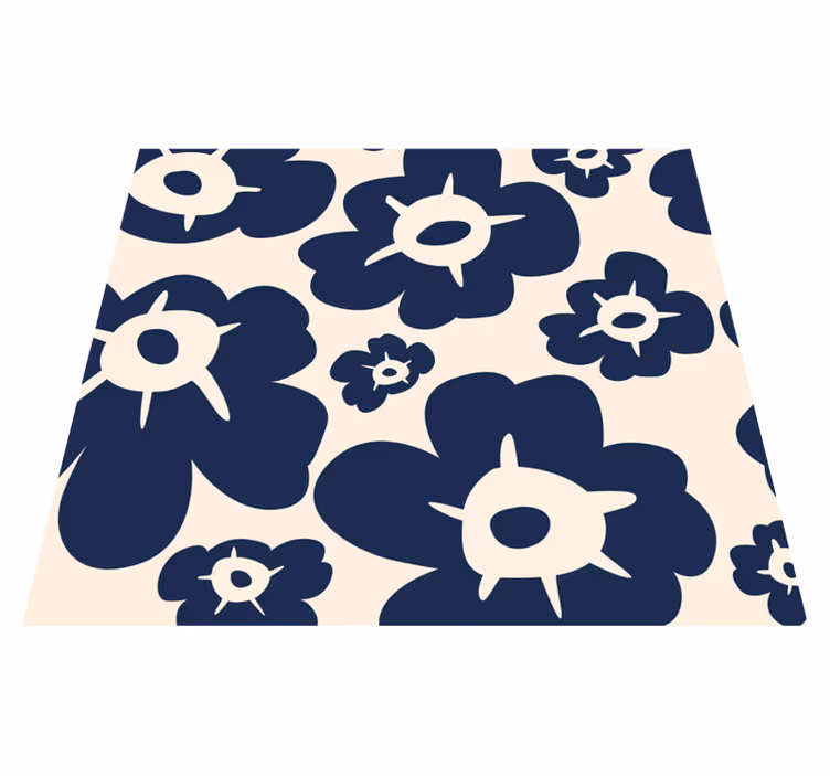 Covor vinil cu aspect de natura mac albastru închis - TenStickers