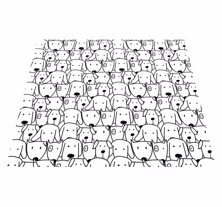 Covor vinil animal cu model de câini drăguți - TenStickers