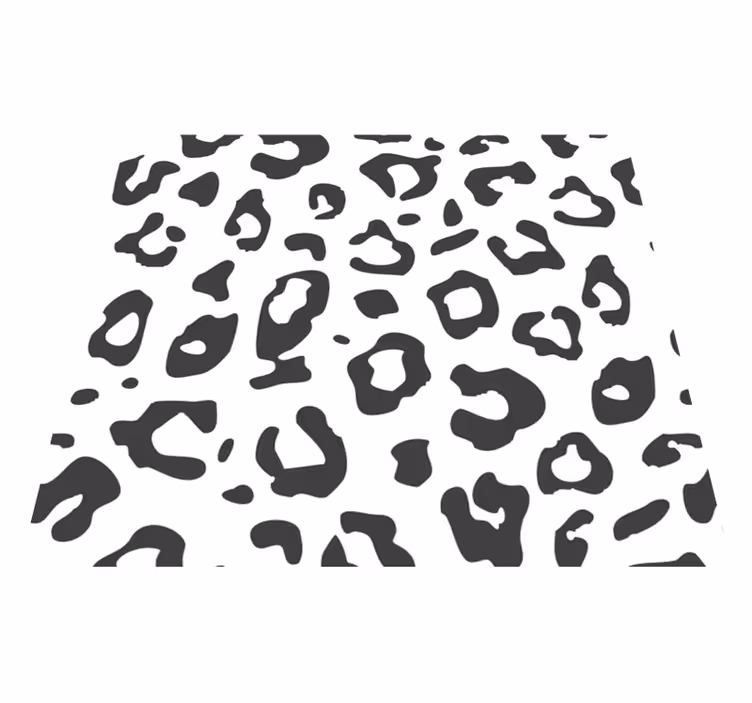 Covor vinil animal leopard negru - TenStickers