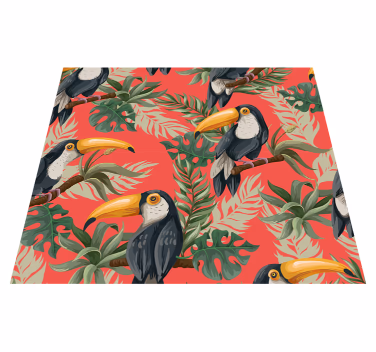 Covor vinil animal toucani tropical tapet - TenStickers