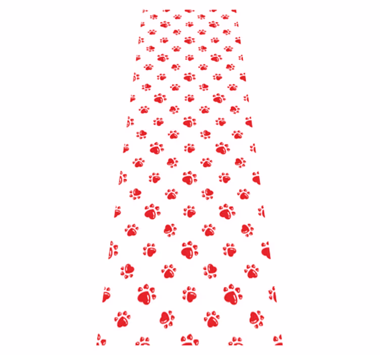 Covor vinil animal design cu lăbuțe și inimă - TenStickers