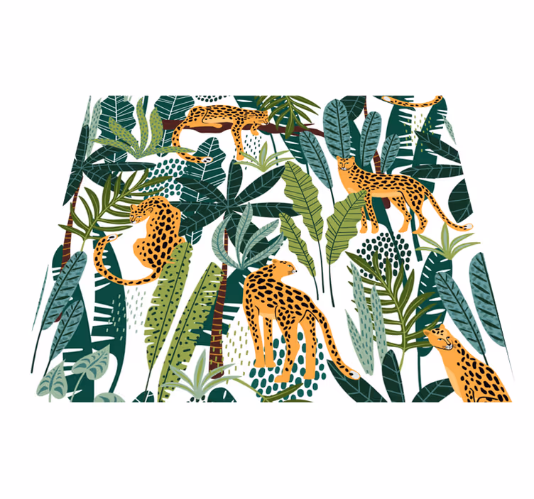Covor vinil animal cu model tropical - TenStickers