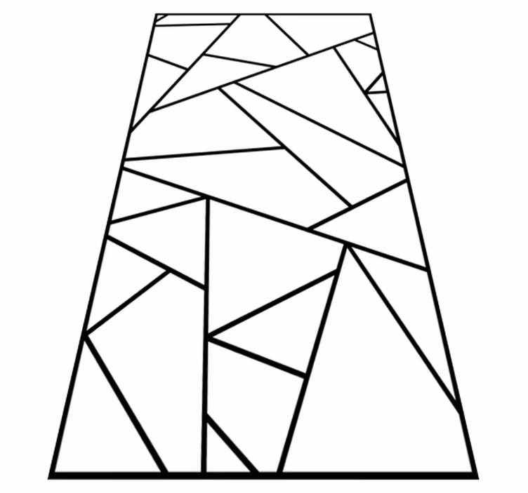 Covor vinil modern cu linii geometrice negre minimalist - TenStickers