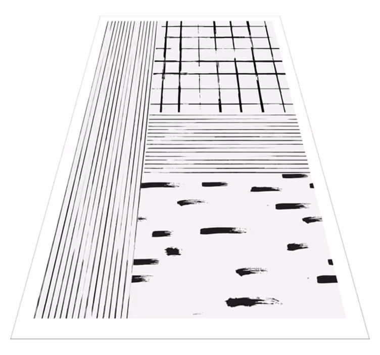 Covor vinil modern linii negre - TenStickers