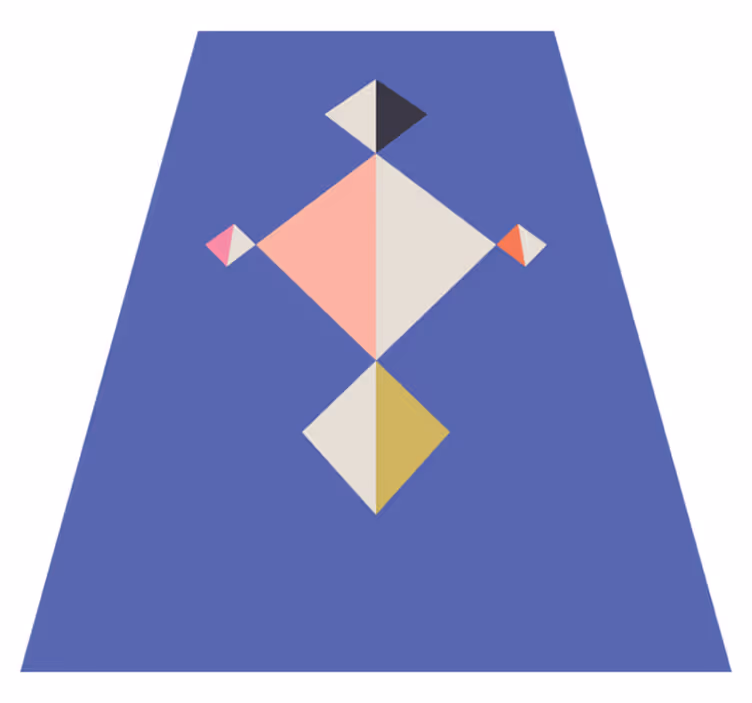 Covor vinil modern cu artă în pattern geometric - TenStickers