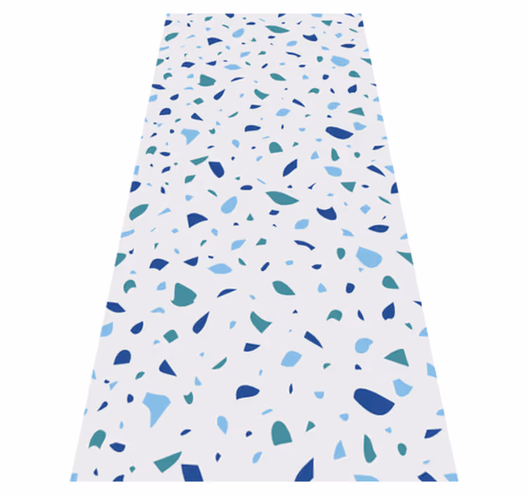 Covor de vinil texturat tonuri de albastru terrazzo - TenStickers