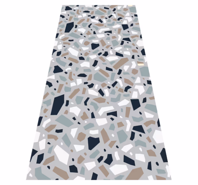 Covor de vinil texturat cu model terrazzo în culori neutre - TenStickers