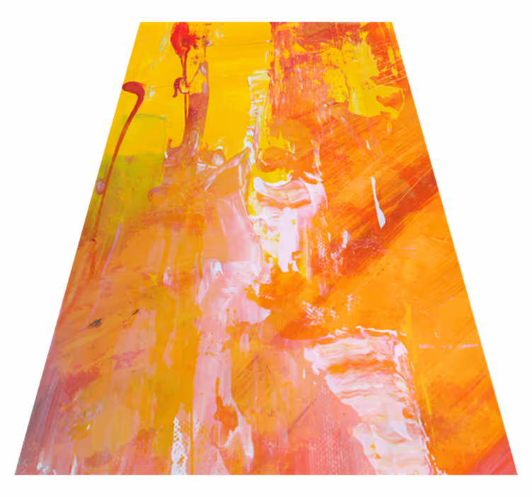 Covor de vinil texturat design abstract colorat portocaliu - TenStickers