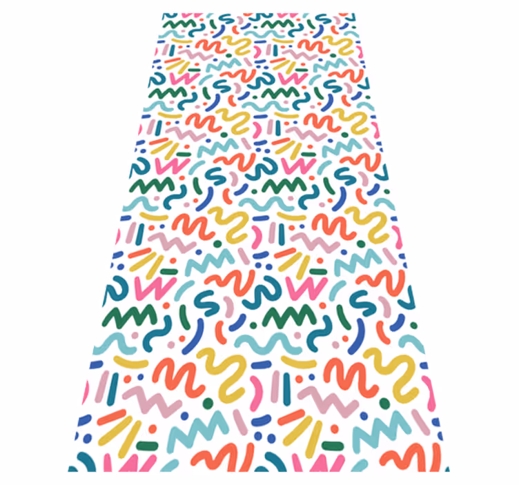 Covor de vinil texturat forme colorate abstracte - TenStickers