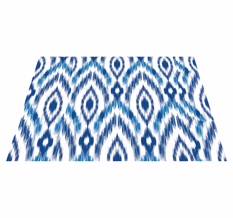 Covor de vinil texturat model ikat albastru - TenStickers