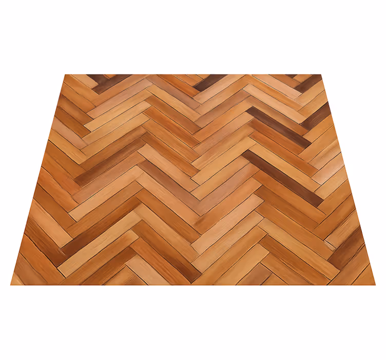 Covor de vinil texturat parchet în zigzag stejar clasic - TenStickers