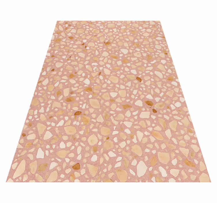 Covor de vinil texturat terrazzo pământ roz - TenStickers