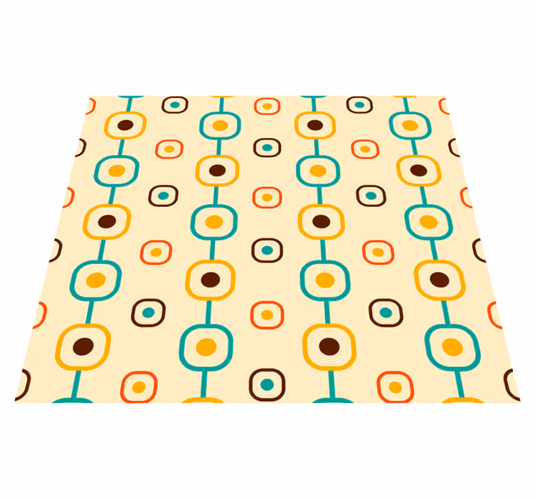 Covor de vinil epocă geometric anii 60 - TenStickers