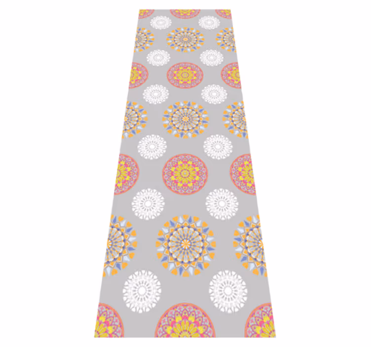 Covor de vinil epocă cercuri mandala strălucitoare - TenStickers