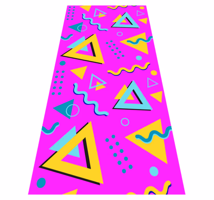 Covor de vinil epocă forme geometrice retro 80 - TenStickers