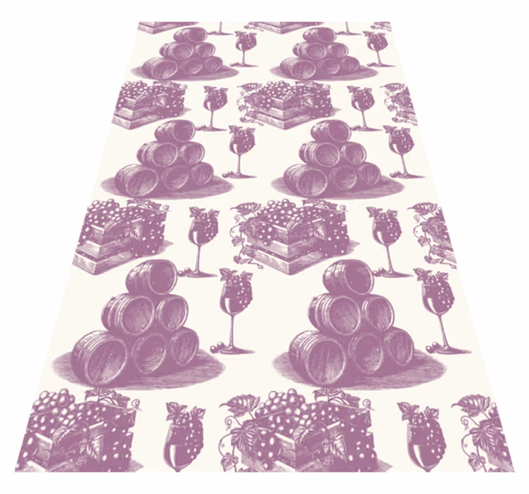 Covor de vinil epocă cu model vintage franțuzesc violet - TenStickers