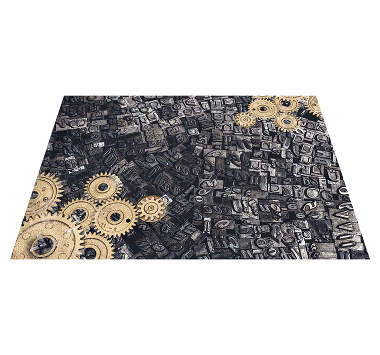 Covor de vinil epocă 3d retro nostalgic gear - TenStickers