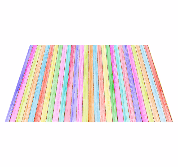 Covor de vinil texturat cu efect de lemn colorat - TenStickers