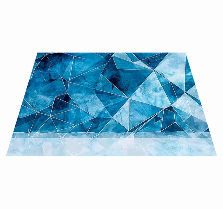 Covor de vinil texturat azur fracturat - TenStickers