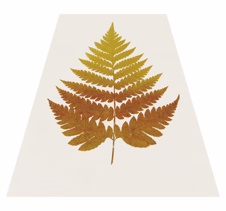 Covor vinil flori și plante frunza de ferigă aurie - TenStickers