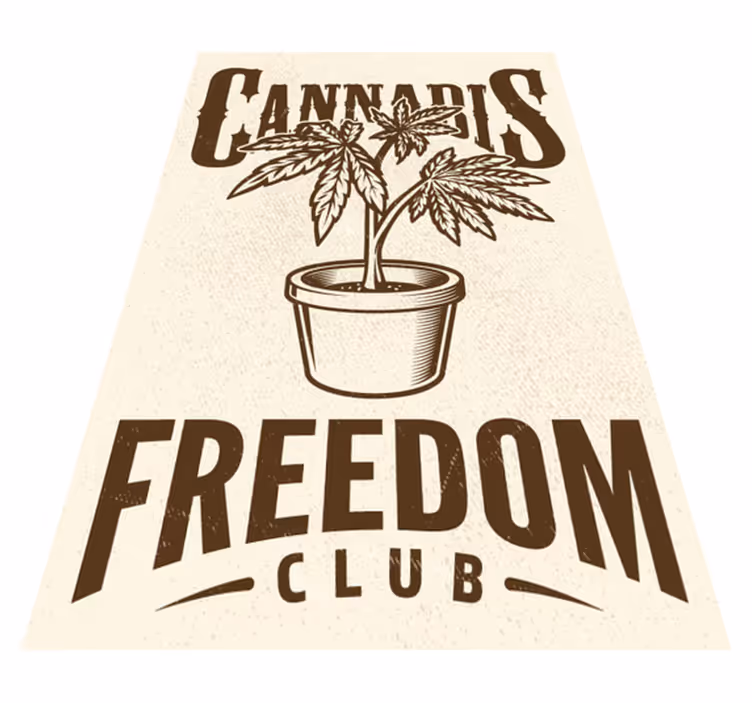 Covoare de vinil cu fraze pentru cluburi de cannabis - TenStickers