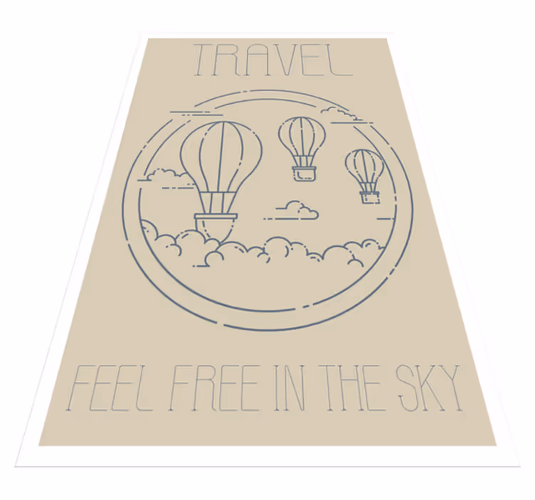 Covoare de vinil cu fraze balon cu aer cald minimalist - TenStickers