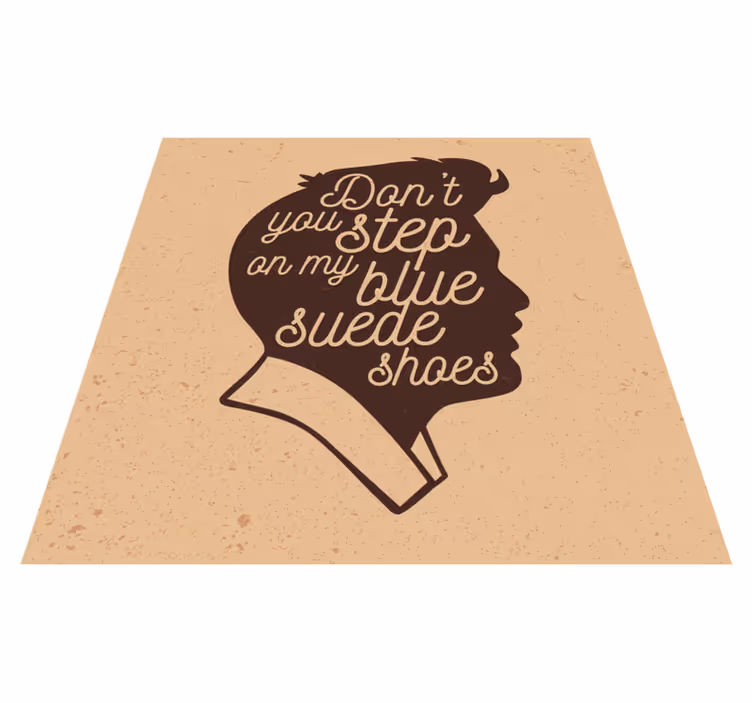 Covoare de vinil cu fraze pantofi de suede albastri - TenStickers