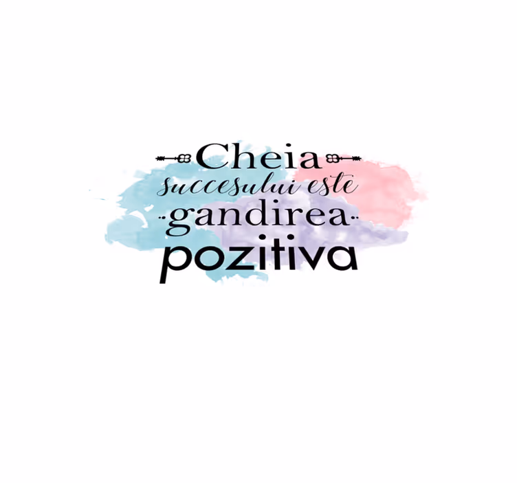 Covoare de vinil cu fraze gândirea pozitivă aduce succesul - TenStickers
