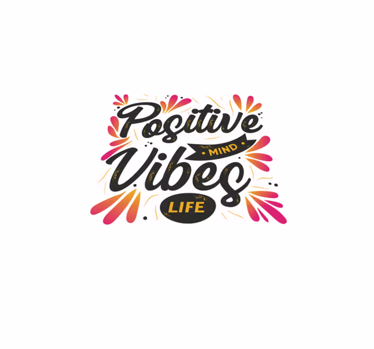 Covoare de vinil cu fraze minte pozitivă vibrații pozitive - TenStickers