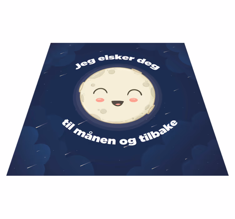 Covoare de vinil cu fraze te iubesc până la lună - TenStickers