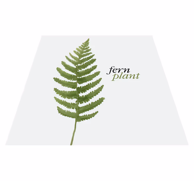 Covoare de vinil cu fraze plante de ferigă stil minimalist - TenStickers