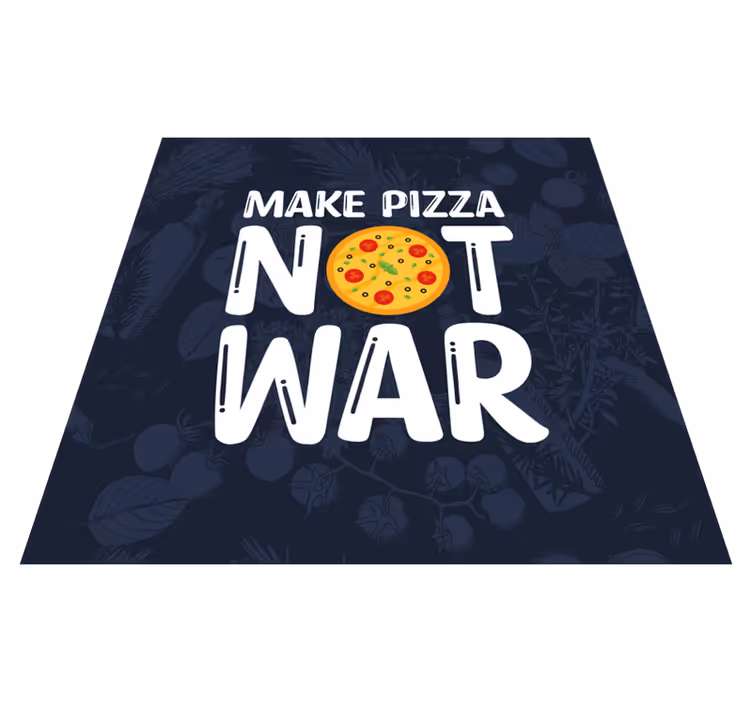 Covoare de vinil cu fraze amuzante pentru pizza - TenStickers
