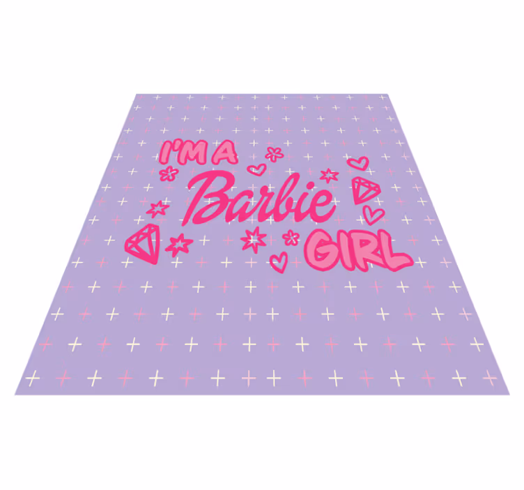 Covoare de vinil cu fraze fata barbie sunt eu - TenStickers