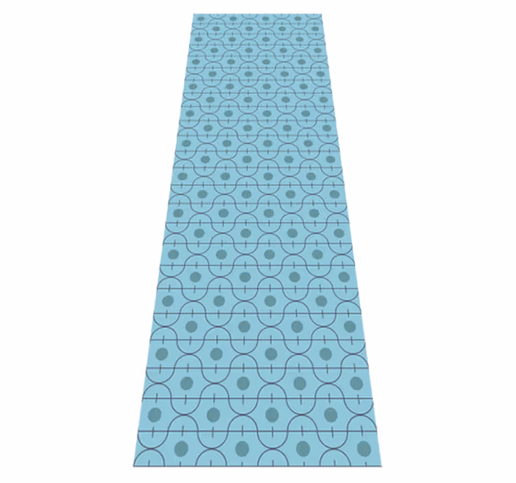 Covor de vinil texturat cu model geometric japonez albastru - TenStickers
