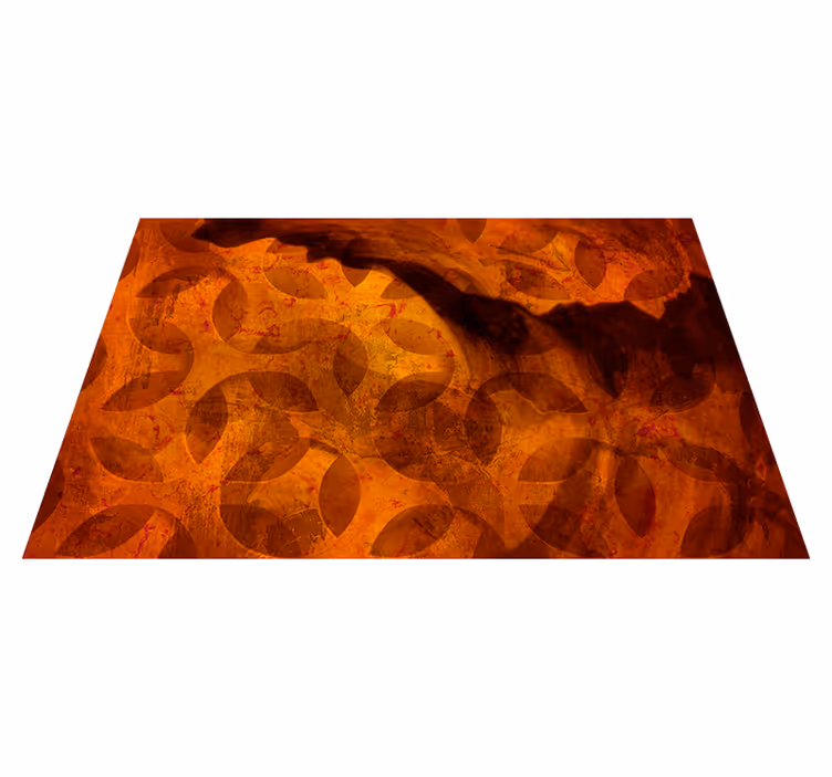 Covor de vinil geometric abstract portocaliu - TenStickers