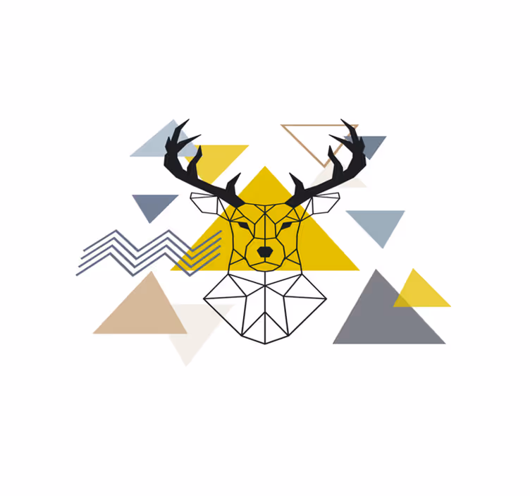 Covor de vinil geometric cerb geometric - TenStickers