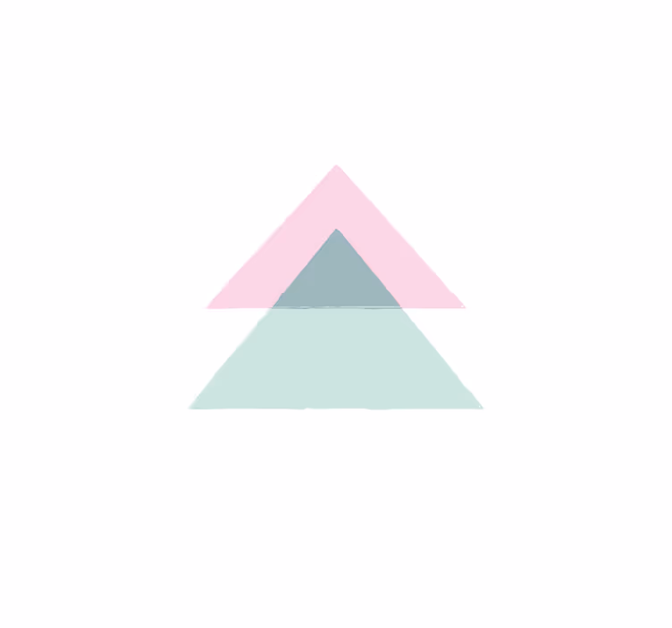 Covor de vinil geometric triunghiuri roz și albastre - TenStickers