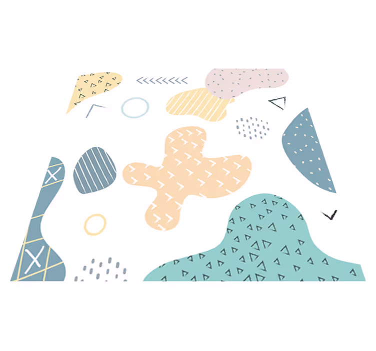 Covor de vinil geometric cu model grunge geometric - TenStickers