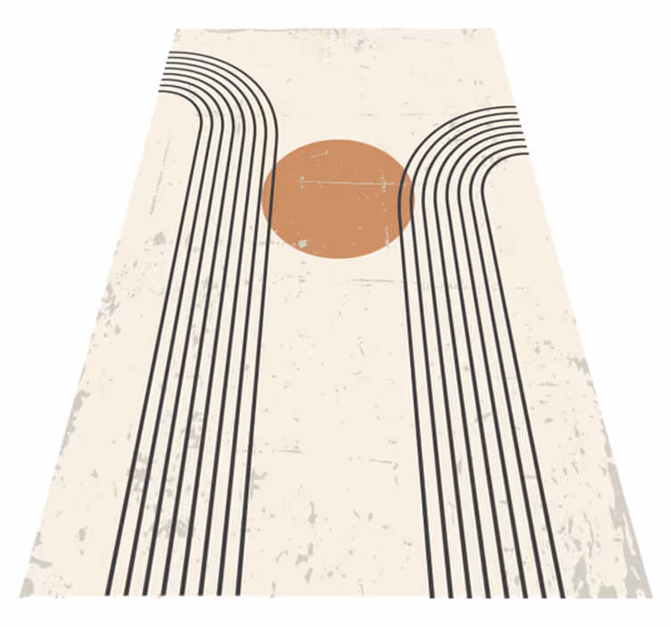Covor de vinil geometric arc abstract - TenStickers