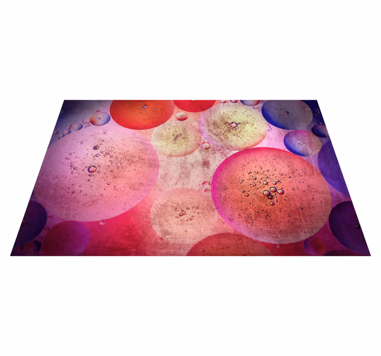 Covor de vinil geometric forme circulare moderne - TenStickers