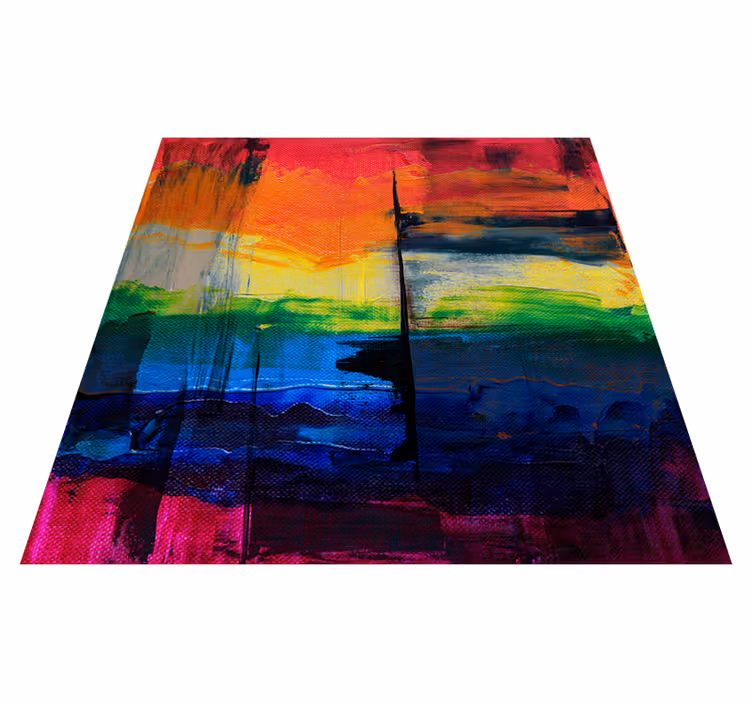 Covor de vinil geometric pătrate și dreptunghiuri colorate - TenStickers