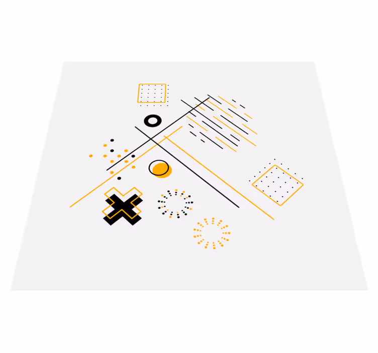 Covor de vinil geometric cercuri concentrice - TenStickers