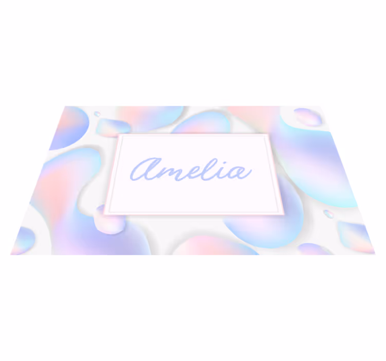 Covor de vinil geometric fluid gradient personalizat - TenStickers