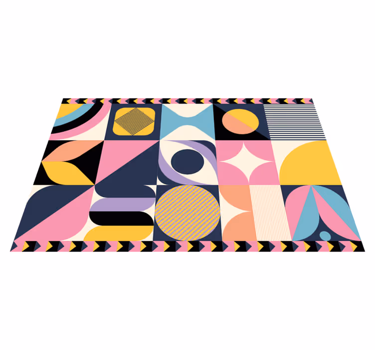 Covor de vinil geometric artă geometrică cu multe figuri - TenStickers