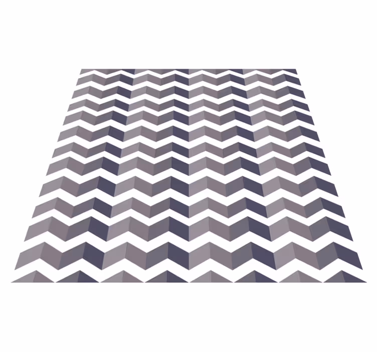 Covor de vinil geometric model zigzag alb-negru - TenStickers