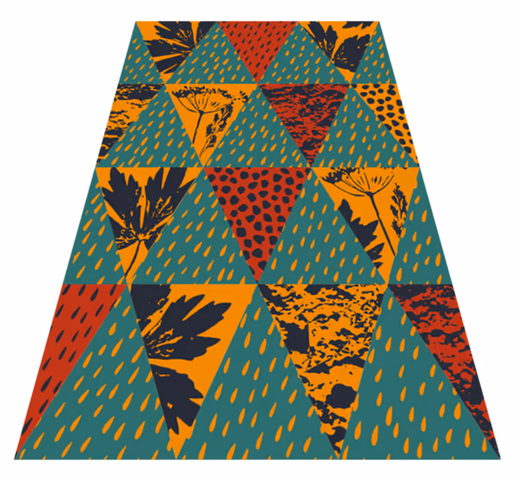 Covor de vinil geometric artă geometrică de ploaie - TenStickers