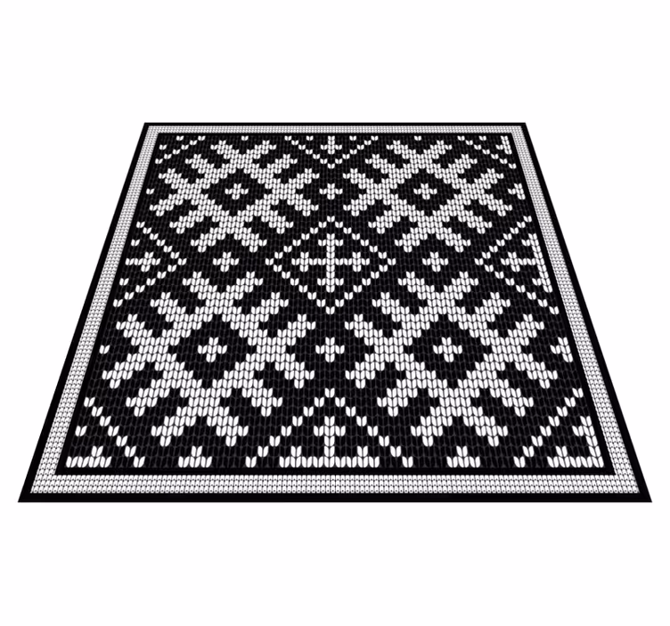 Covor de vinil geometric model pătrate legate viking - TenStickers