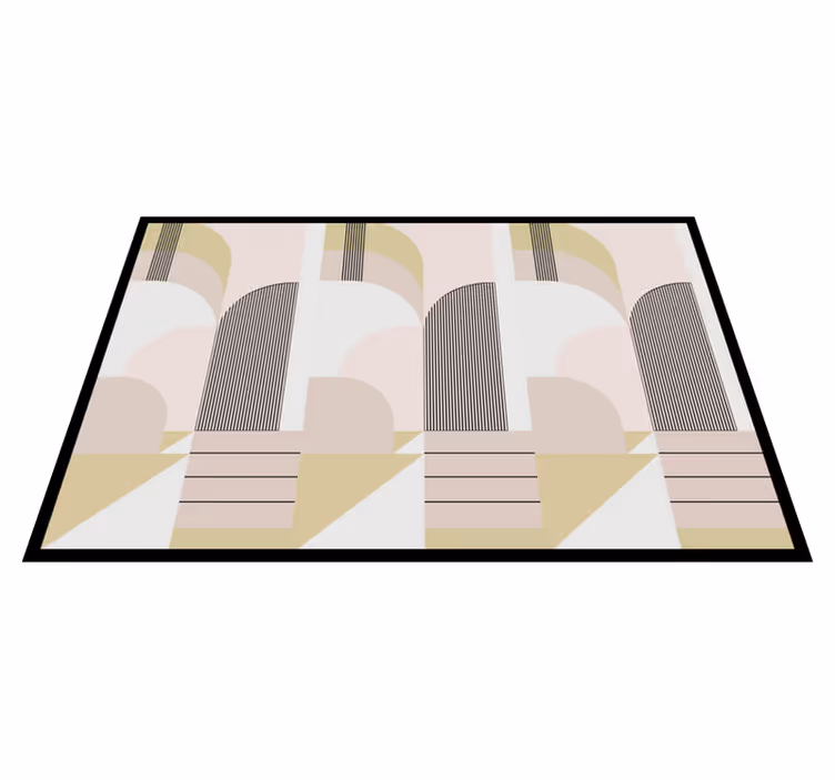 Covor de vinil geometric design urban în culori pastel - TenStickers